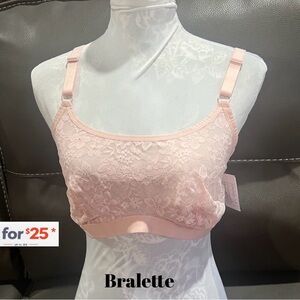 Elegant bralette Lace in Soft Pink